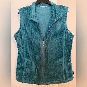 Woolrich Zip Up Corduroy Vest Teal Large